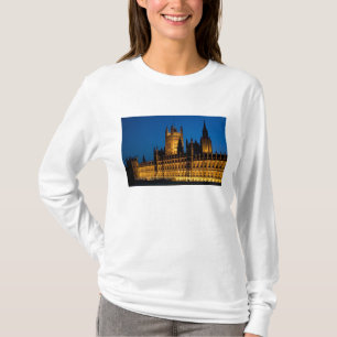 De huizen van het Parlement 's nachts in de stad T-shirt