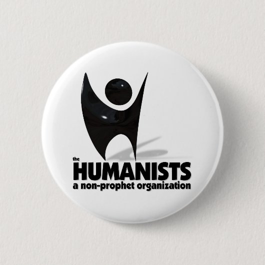 De humanisten ronde button 5,7 cm (Voorkant)