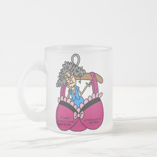 De Humor van bustehouders en van Rimpels Matglas Koffiemok (Links)