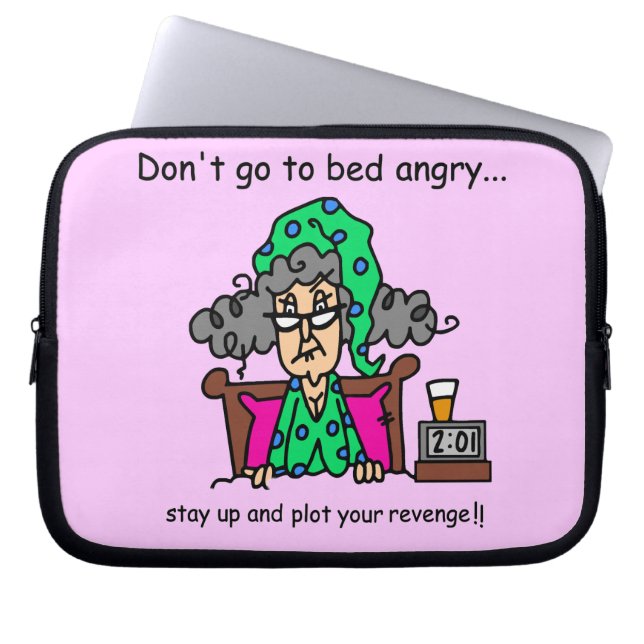 De Humor van de bedtijd Laptop Sleeve (Voorkant)