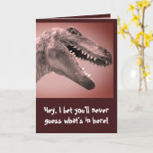 De Humor van de dinosaurus Kaart (Gele Bloem)