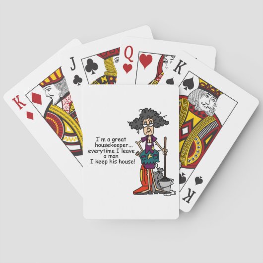 De Humor van de huishoudster Pokerkaarten (Achterkant)
