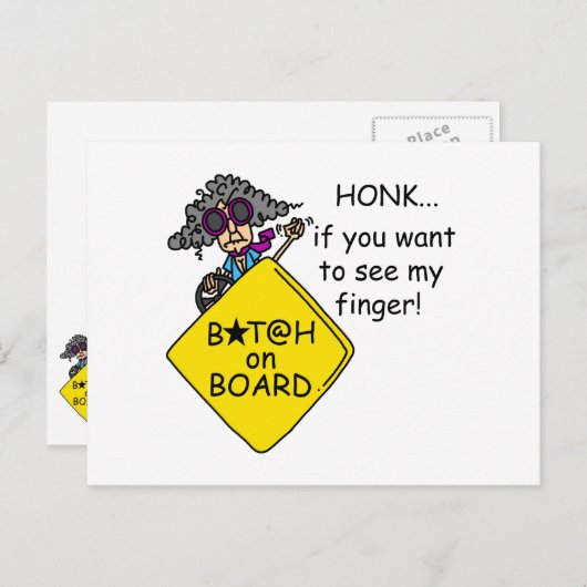 De Humor van de Woede van de weg Briefkaart (Voorkant / Achterkant)