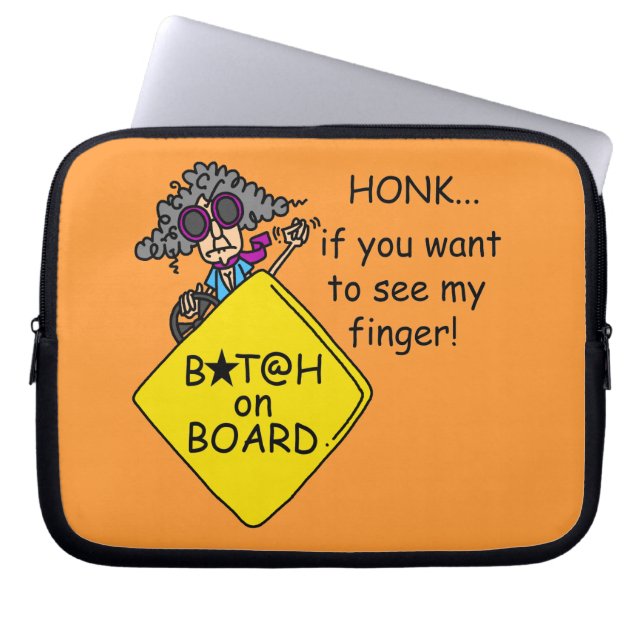 De Humor van de Woede van de weg Laptop Sleeve (Voorkant)