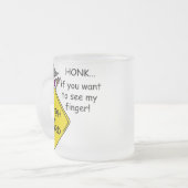 De Humor van de Woede van de weg Matglas Koffiemok (Voorkant links)