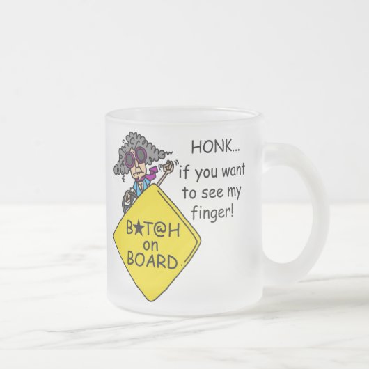 De Humor van de Woede van de weg Matglas Koffiemok (Rechts)