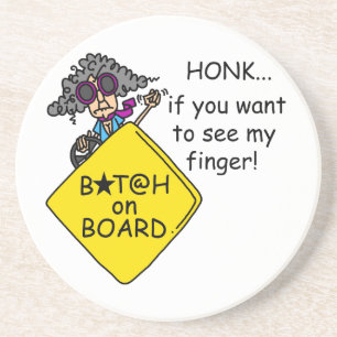 De Humor van de Woede van de weg Zandsteen Onderzetter