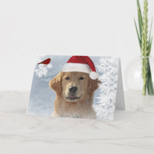 De humor van Kerstmis van het golden retriever Feestdagen Kaart