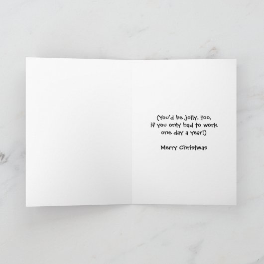 De Humoristische Kerstkaart van de kerstman Feestdagen Kaart (Binnen)