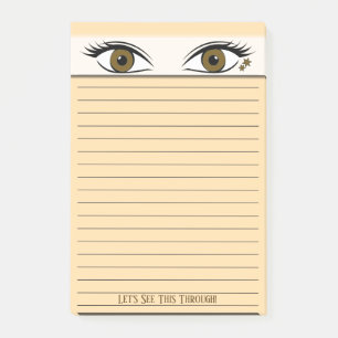 De humoristische Spionerende Bruine Gevoerde Post-it® Notes