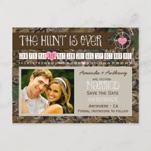 De Hunt Camo Kalender Foto Sla de datumkaarten op Aankondigingskaart