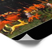 De Hunt in het bos Poster (Hoek)