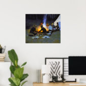 De Hunters Supper Frederic Remington Poster (Thuiskantoor)