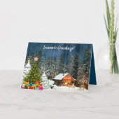 De hut kerst kaart (Voorkant)