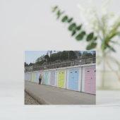 De Hutten van het strand Briefkaart (Staand voorkant)