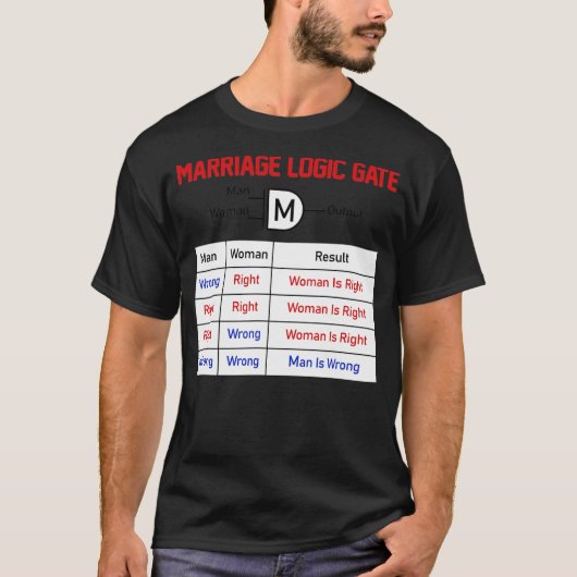 De huwelijksconsultatie Gate Funny Married Enginee T-shirt (Voorkant)
