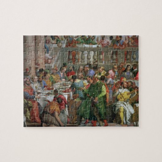 De huwelijksfeast op Cana, detail van het banket Legpuzzel (Horizontaal)
