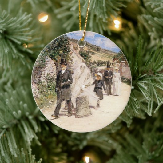 De huwelijksmars van Robinson,  Passen getrouwd Keramisch Ornament (Boom)