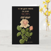 De hybride Thee nam met Pierre Joseph Redoute toe Kaart (Gele Bloem)