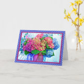 De hydrangea hortensia kleurt & grenzen III Kaart (Gele Bloem)