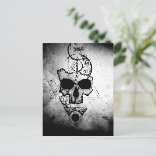 De Hyman Skull Briefkaart (Staand voorkant)