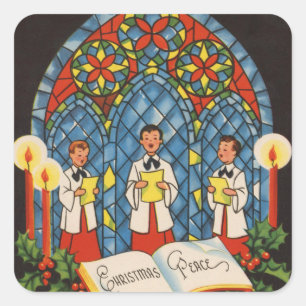 De Hymnes van het kaarslicht en het Venster van Vierkante Sticker