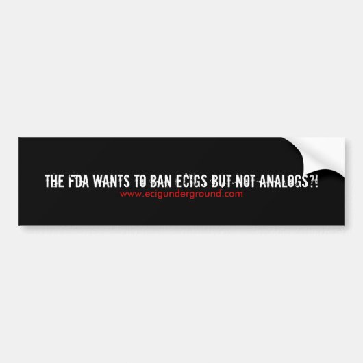 de hypocrisie van de FDA Bumpersticker (Voorkant)