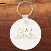 De I DO Crew Diamond Ring Bridesmaid grappig Sleutelhanger (Voorkant)