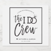 De I Do Crew | Trouwfeest favorietjes Bier Etiket (Enkel label)