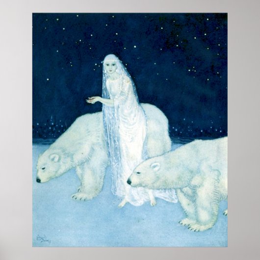 De Ice Maiden van Edmund Dulac Poster (Voorkant)