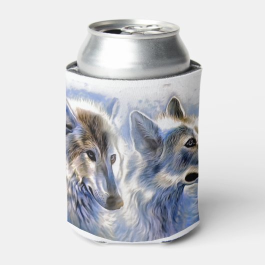 De Ice Wolf Blikjeskoeler (Blikje Voorkant)