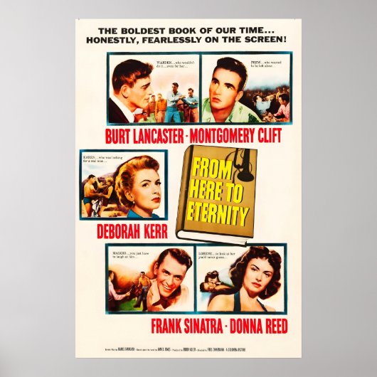 De ici à l'éternité 1953 Affiche de film IMPRIMÉE (Devant)