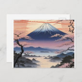 De iconische berg van Japan Briefkaart (Voorkant / Achterkant)
