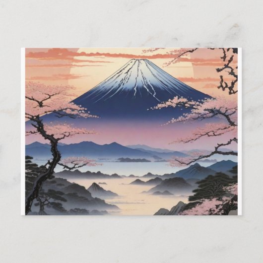 De iconische berg van Japan Briefkaart (Voorkant)