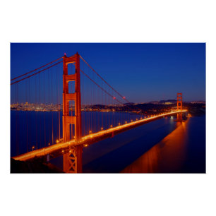 De iconische brug met San Francisco Perfect Poster