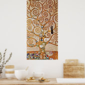 De iconische levensboom van Gustav Klimt Poster (Keuken)