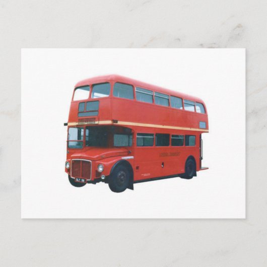 De iconische Rode Bus Poscard van Londen Briefkaart (Voorkant)