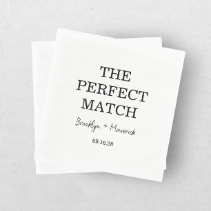 De ideale match: diner voor de bruiloft servet