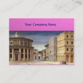 DE IDEALE STAD, roze paars violet Visitekaartje (Achterkant)