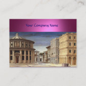 DE IDEALE STAD, roze paars violet Visitekaartje (Achterkant)