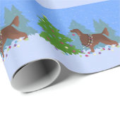 De Iers Ster Decorting Tree in het bos Cadeaupapier (Rol Hoek)