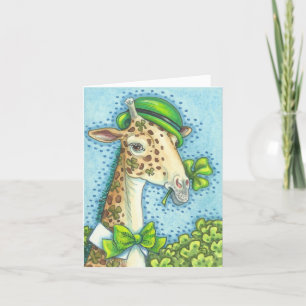 DE IERSE GIRAFFE ST. PATRICK'S DAY NOTE KAART