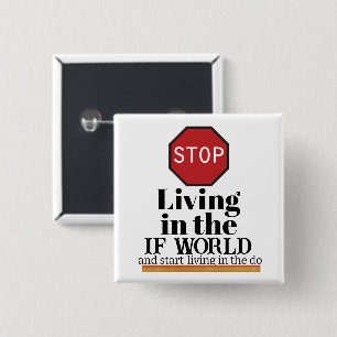 De IF World-knop Vierkante Button 5,1 Cm