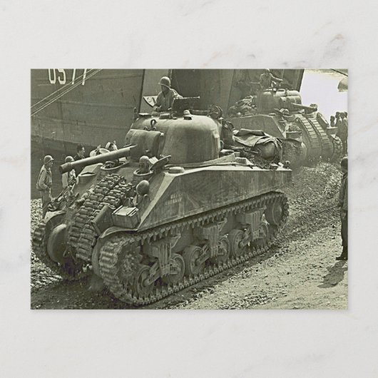 De IISherman-tank uit de Tweede Wereldoorlog is Briefkaart (Voorkant)