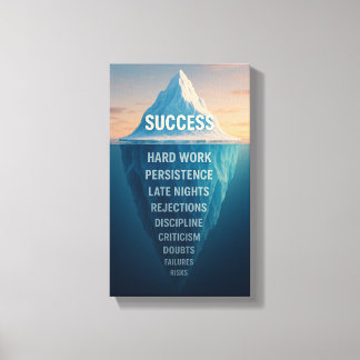 De Ijsberg van Succes Canvas Afdruk