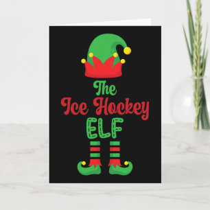 De IJshockey Elf Matching Familie Groep Voor Famil Kaart