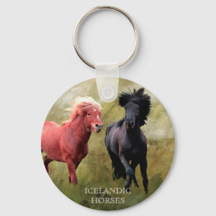 De IJslandse paarden Sleutelhanger