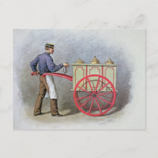 De ijsverkoper, 1895 briefkaart (Voorkant)