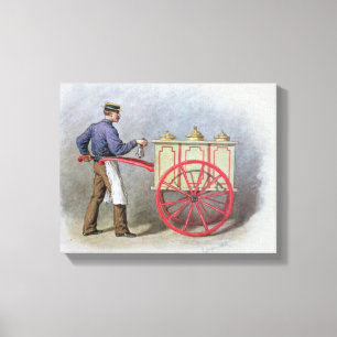 De ijsverkoper, 1895 canvas afdruk