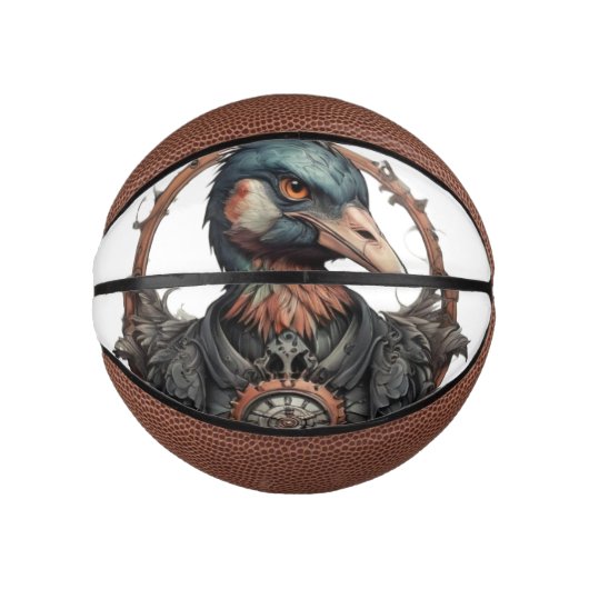 De ijzeren snavel: een steampunk ibis basketbal (Voorkant)